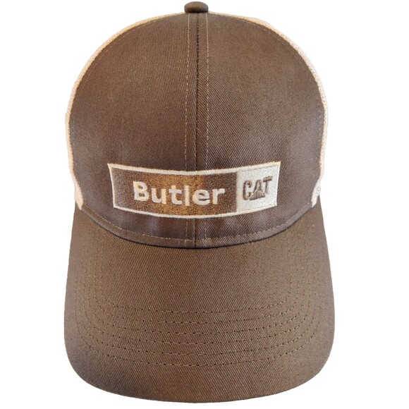 CAT Trucker Hat Cap Men’s Gray/ Black Mesh Strapback Butler CAT - Picture 2 of 9